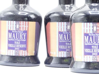 5 bouteilles de MAURY 2003 LES VIGNERONS...