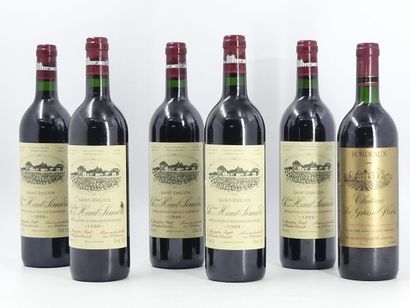 6 BORDEAUX 
5 bouteilles de SAINT EMILION,...
