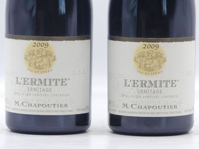 2 bouteilles de ERMITAGE L'HERMITE 2009 M....