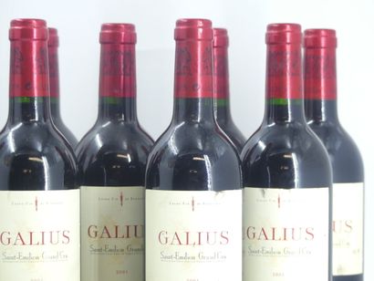12 GALIUS 2001
12 bouteilles de ST EMILION,...