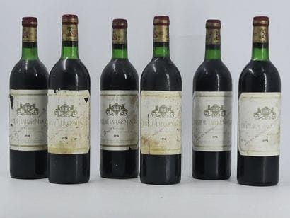 6 CHATEAU LAROSE MASCARD 1978
6 bouteilles...
