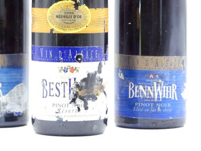 2 bouteilles de PINOT NOIR D ALSACE 1995...