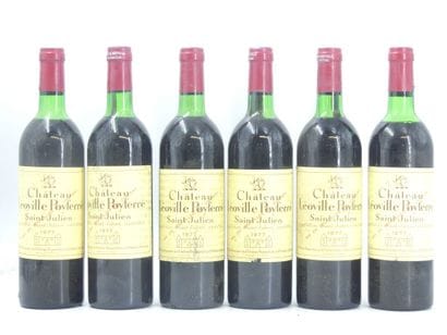6 bouteilles de SAINT JULIEN, 1977, Château...