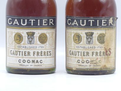 2 bouteilles de COGNAC GAUTIER FRERES ANNEES...