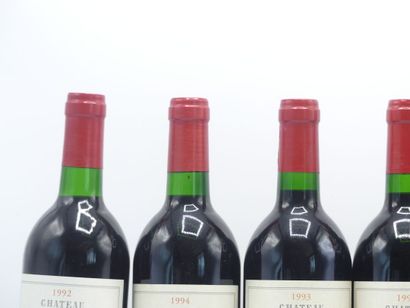 6 bouteilles de SAINT EMILION 1992 CHÂTEAU...