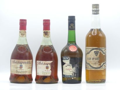 LOT 4 ALCOOLS
2 bouteilles de COGNAC BISQUIT...