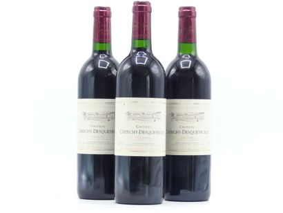 3 bouteille de GRAVES 1996 CHÂTEAU CHERCHY...