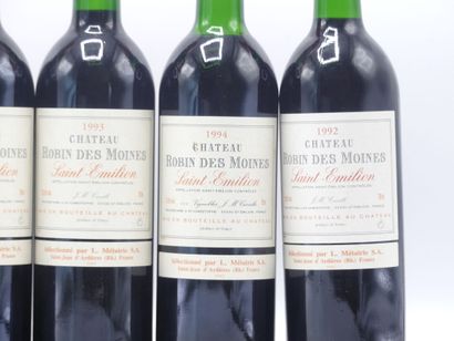 6 bouteilles de SAINT EMILION 1992 CHÂTEAU...