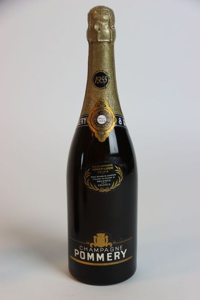 2 bouteilles de CHAMPAGNE, 1955, POMMERY....