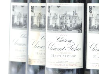 9 bouteille de HAUT MEDOC 2000 CHÂTEAU CLEMENT...