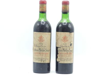 2 bouteilles de SAINT ESTEPHE 1970 CHÂTEAU...