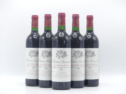 5 bouteilles de SAINT EMILION GC 1998 CHÂTEAU...