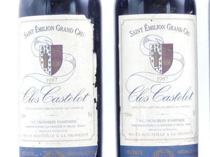4 bouteilles de SAINT EMILION GRAND CRU 1987...