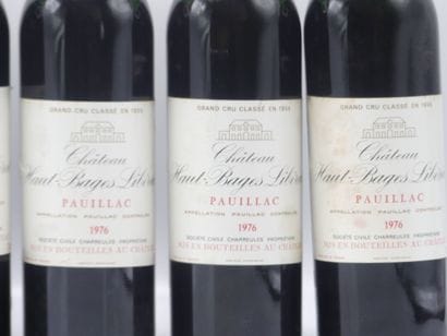 6 bouteilles de PAUILLAC GCCL 1976 CHÂTEAU...