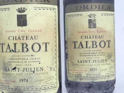 7 CHATEAU TALBOT 1974
7 bouteilles de SAINT...
