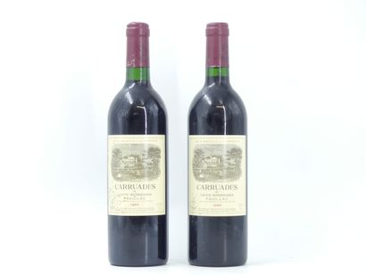 2 bouteilles de PAUILLAC, 1985, CARRUADES...