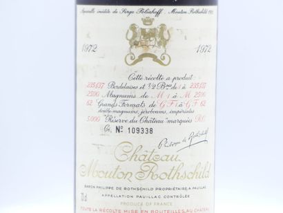1 bouteille de PAUILLAC 1972 MOUTON ROTHSCHILD....