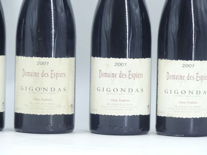 6 bouteilles de GIGONDAS 2001 DOMAINE DES...