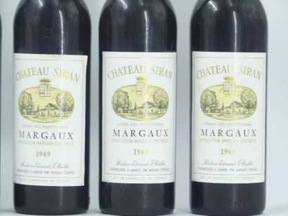 6 bouteilles de MARGAUX 1969 CHÂTEAU SIRAN....