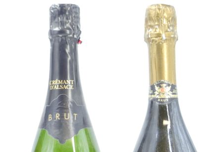 4 bouteille de MOUSSEUX
1 bouteille de CHAMPAGNE,...
