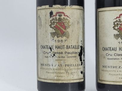 LOT 2 BOUTEILLES PAUILLAC CRU CLASSE 1967...