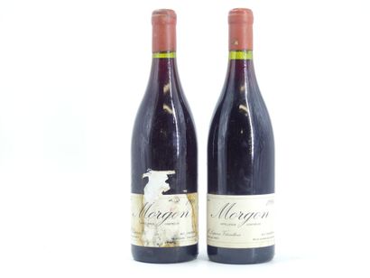 2 bouteilles de MORGON, 1996, M. LAPIERRE....