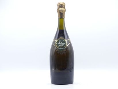 1 bouteille de CHAMPAGNE 1985 GOSSET. Niveau...