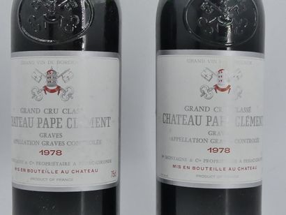 2 PAPE CLEMENT 1978
2 bouteilles de GRAVES...
