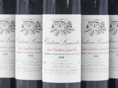 5 bouteilles de SAINT EMILION GC 1998 CHÂTEAU...