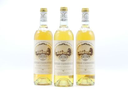 3 bouteilles de PESSAC LEOGNAN BLANC 2001...