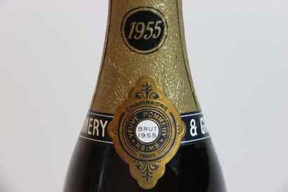 2 bouteilles de CHAMPAGNE, 1955, POMMERY....