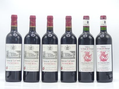 6 BORDEAUX 
3 bouteilles de POMEROL 2005...