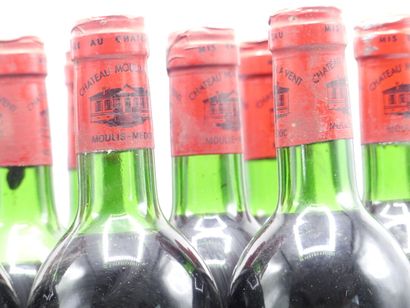 12 bouteilles de MOULIS 1982 CHÂTEAU MOULIN...