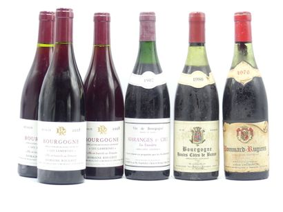 6 BOURGOGNES
1 bouteille de MARANGES 1ER...