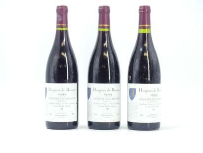 3 bouteilles de SAVIGNY LES BEAUNE 1ER CRU,...