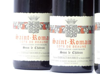 5 bouteilles de SAINT ROMAIN ROUGE 1999 BAROLET...