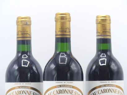 3 bouteilles de HAUT MEDOC 1985 CHÂTEAU CARONNE...