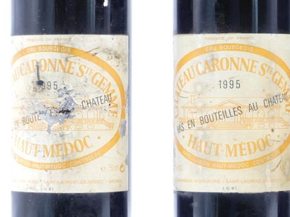 3 bouteilles de HAUT MEDOC 1995 CARONNE SAINT...