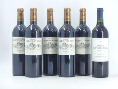 6 BORDEAUX 
5 bouteilles de PESSAC LEOGNAN,...