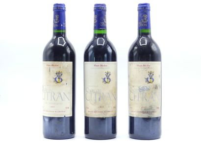 3 bouteilles de HAUT MEDOC 1995 CHÂTEAU CITRAN.





Sur...