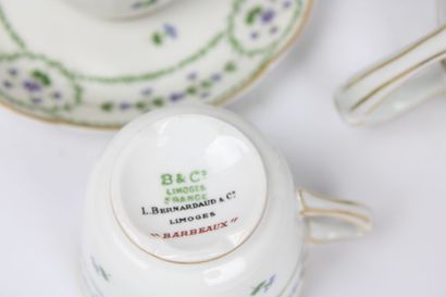 Partie de service à café Christofle & Bernardaud...