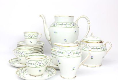 Partie de service à café Christofle & Bernardaud...
