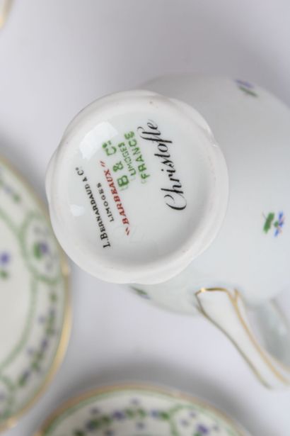 Partie de service à café Christofle & Bernardaud...