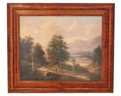 Julius ABBIATI (XIXe). Attribué à. Paysage...