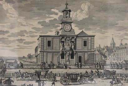 The pump of the Samaritan. 
Engraving 
Bears...