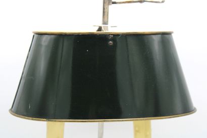 Lamp bouillotte in silver plated bronze,...