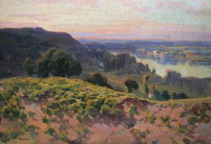 Ferdinand DAVID (1860-1944). Bord de Garonne...