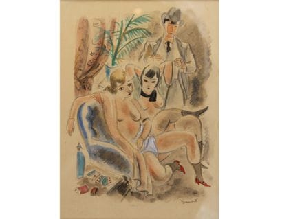 André DIGNIMONT (1891-1965). Cabaret scene....