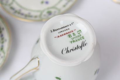 Partie de service à café Christofle & Bernardaud...