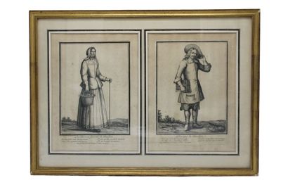 Pair of engravings. Titled 